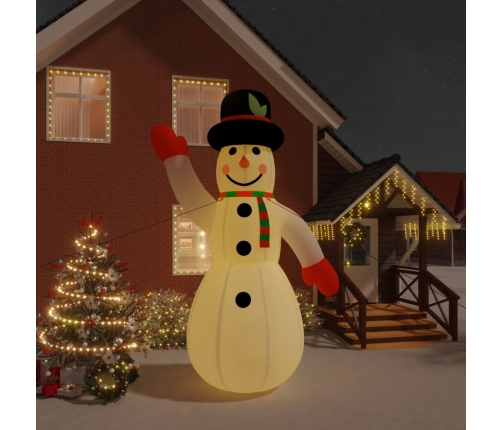 Muñeco de nieve inflable de Navidad con LEDs 455 cm