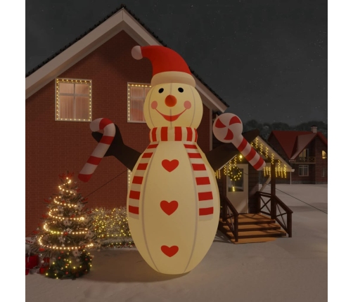 Muñeco de nieve inflable de Navidad con LED 630 cm