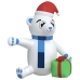 Osito de peluche inflable de Navidad LED 180 cm