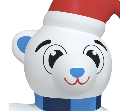 Osito de peluche inflable de Navidad LED 180 cm