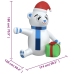 Osito de peluche inflable de Navidad LED 180 cm