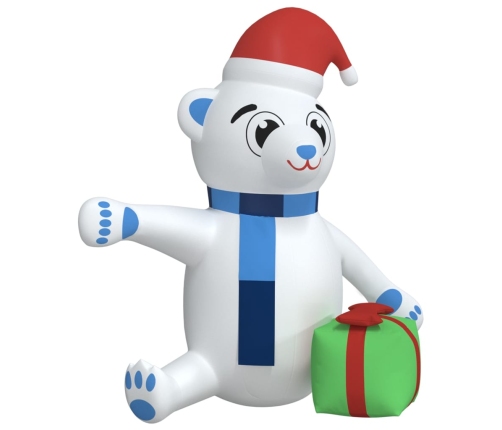 Osito de peluche inflable de Navidad LED 240 cm