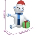 Osito de peluche inflable de Navidad LED 240 cm