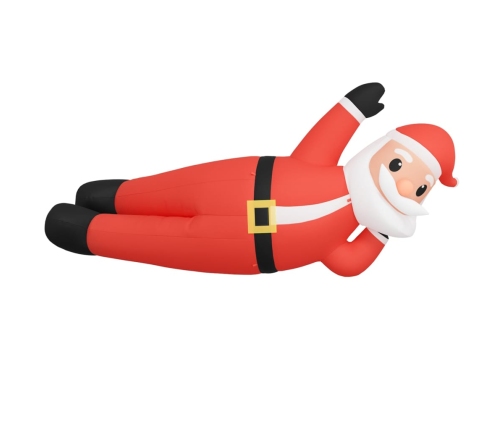 Papá Noel tumbado inflable de Navidad con luz LED 160 cm