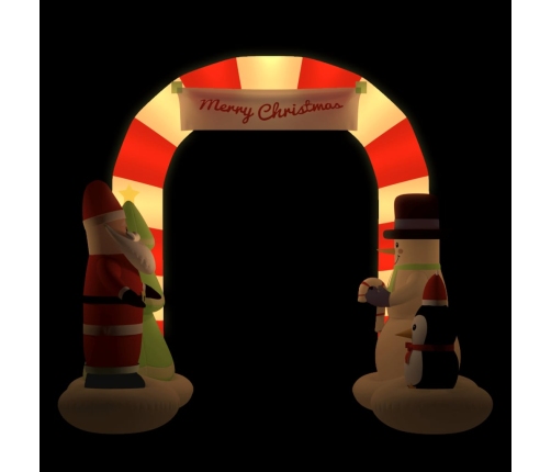 Puerta de arco inflable de Navidad con LED 260 cm