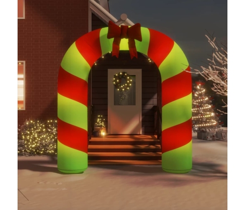 Puerta de arco inflable de Navidad con LED 270 cm