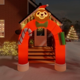 Puerta de arco inflable de Navidad con LED 380 cm