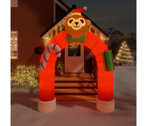 Puerta de arco inflable de Navidad con LED 380 cm