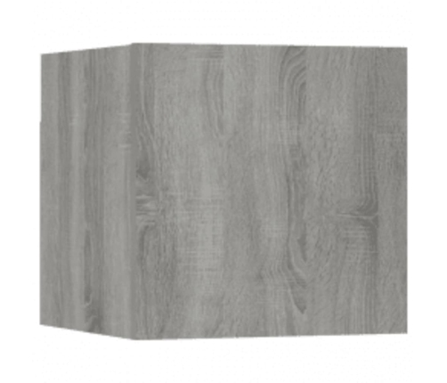 Set de muebles para TV 3 pzas madera contrachapada gris Sonoma