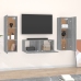 Set de muebles para TV 3 pzas madera contrachapada gris Sonoma