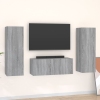 Set de muebles para TV 3 pzas madera contrachapada gris Sonoma