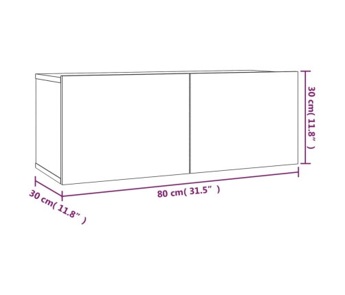 Set de muebles de TV 2 pzas madera contrachapada roble ahumado