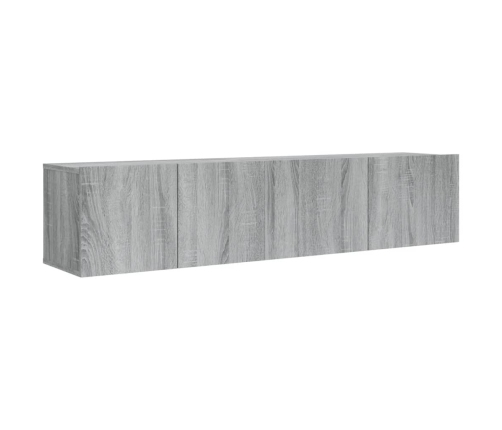 vidaXL Set de muebles para TV 2 pzas madera contrachapada gris Sonoma