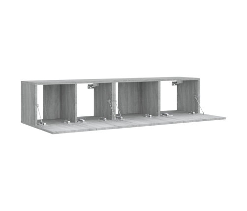 vidaXL Set de muebles para TV 2 pzas madera contrachapada gris Sonoma