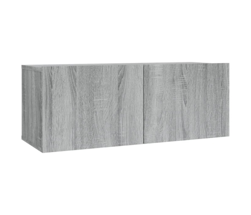 vidaXL Set de muebles para TV 2 pzas madera contrachapada gris Sonoma