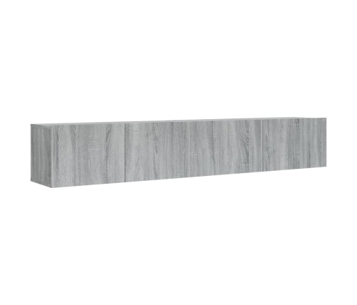 Set de muebles para TV 2 pzas madera contrachapada gris Sonoma