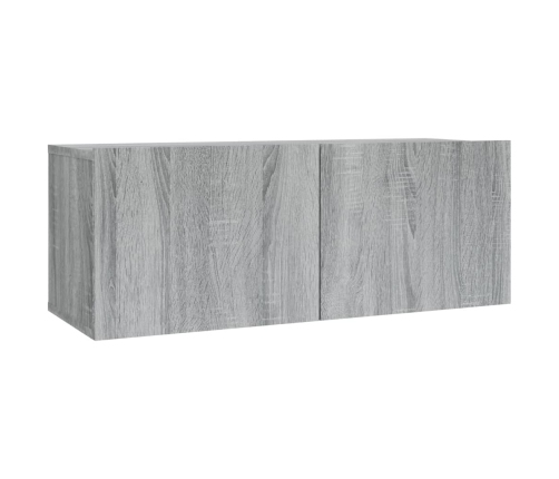 Set de muebles para TV 2 pzas madera contrachapada gris Sonoma