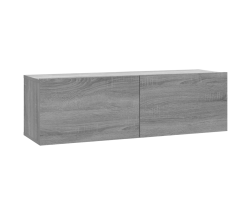 Juego de muebles de pared para TV contrachapado gris Sonoma