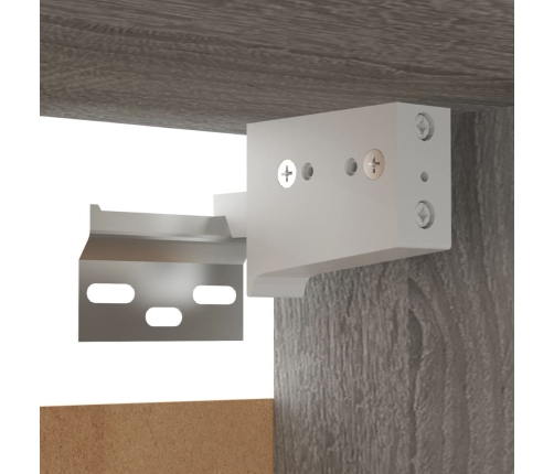 Juego de muebles de pared para TV contrachapado gris Sonoma