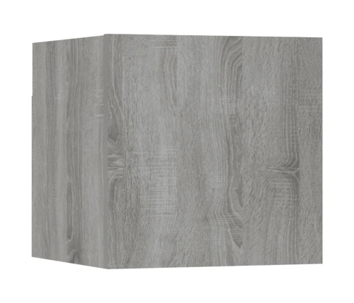 Muebles para TV de pared 8 uds gris Sonoma 30,5x30x30 cm