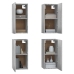 Muebles TV 4 uds madera contrachapada gris Sonoma 30,5x30x60 cm