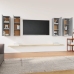 Muebles TV 4 uds madera contrachapada gris Sonoma 30,5x30x90 cm