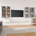 Muebles TV 4 uds madera contrachapada gris Sonoma 30,5x30x110cm