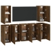 Muebles para TV 7 uds contrachapado roble ahumado 30,5x30x60 cm