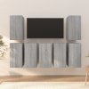 vidaXL Muebles para TV 7 uds contrachapado gris Sonoma 30,5x30x60 cm