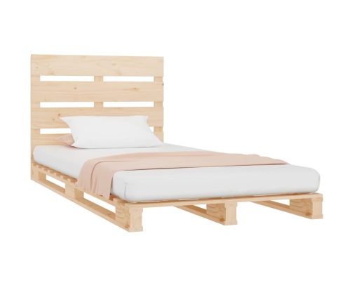 Estructura de cama sin colchón madera maciza de pino 100x200 cm