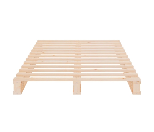 Estructura de cama sin colchón madera maciza de pino 100x200 cm