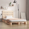 Estructura de cama sin colchón madera maciza de pino 100x200 cm