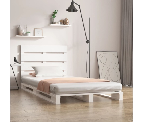 Estructura cama sin colchón madera maciza pino blanca 100x200cm