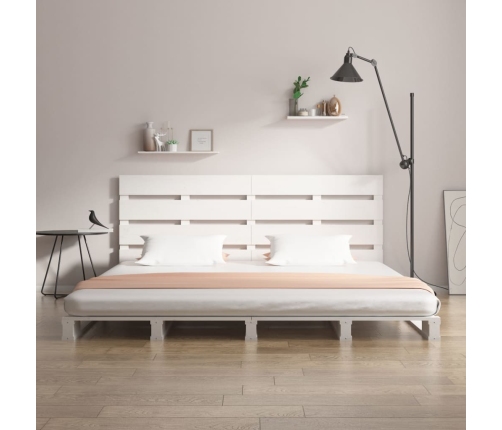 Estructura de cama sin colchón madera de pino blanca 150x200 cm