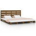 Estructura de cama madera maciza de pino marrón miel 150x200 cm