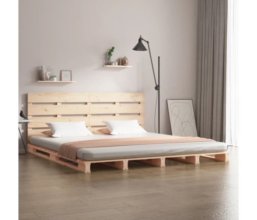 Estructura de cama sin colchón madera maciza de pino 160x200 cm