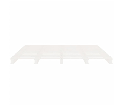 Estructura de cama sin colchón madera maciza blanca 200x200 cm