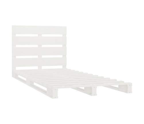 Estructura de cama madera maciza pino blanco 75x190 cm