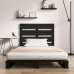 vidaXL Estructura de cama madera maciza pino negro 75x190 cm