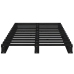 vidaXL Estructura de cama madera maciza pino negro 75x190 cm