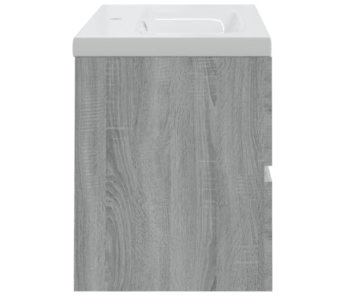 Mueble de baño con lavabo madera contrachapada gris Sonoma