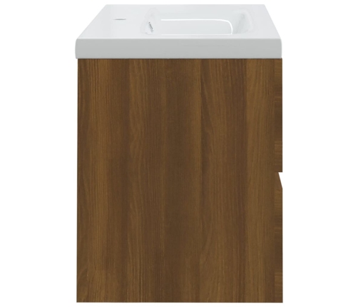 Mueble de baño con lavabo madera contrachapada marrón roble