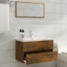 Mueble de baño con lavabo madera contrachapada roble ahumado