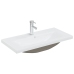 Mueble de baño con lavabo madera contrachapada gris Sonoma