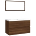 Set de muebles de baño madera contrachapada marrón roble