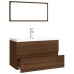 Set de muebles de baño madera contrachapada marrón roble