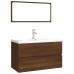 Set de muebles de baño madera contrachapada marrón roble