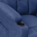 Sillón reclinable de tela azul