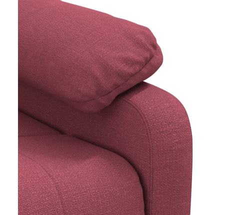 Sillón de masaje de tela rojo tinto