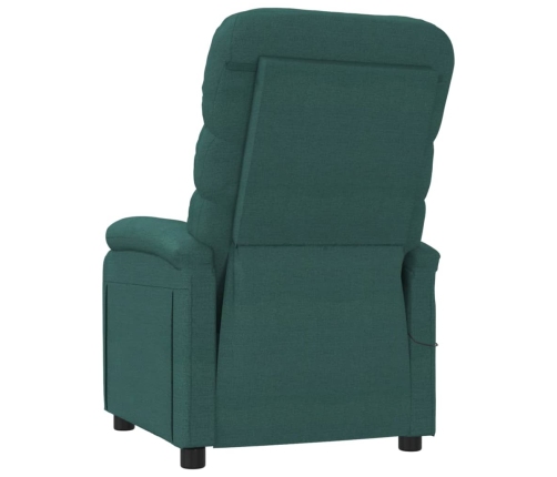 Sillón de masaje eléctrico tela verde oscuro